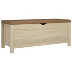 Storage Box with Cushion Sonoma Oak 105x40x45cm Engineered Wood