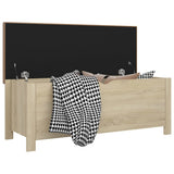 Storage Box with Cushion Sonoma Oak 105x40x45 cm Engineered Wood