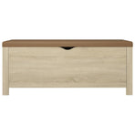 Storage Box with Cushion Sonoma Oak 105x40x45cm Engineered Wood