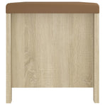 Storage Box with Cushion Sonoma Oak 105x40x45cm Engineered Wood