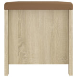 Storage Box with Cushion Sonoma Oak 105x40x45 cm Engineered Wood - Rear View
