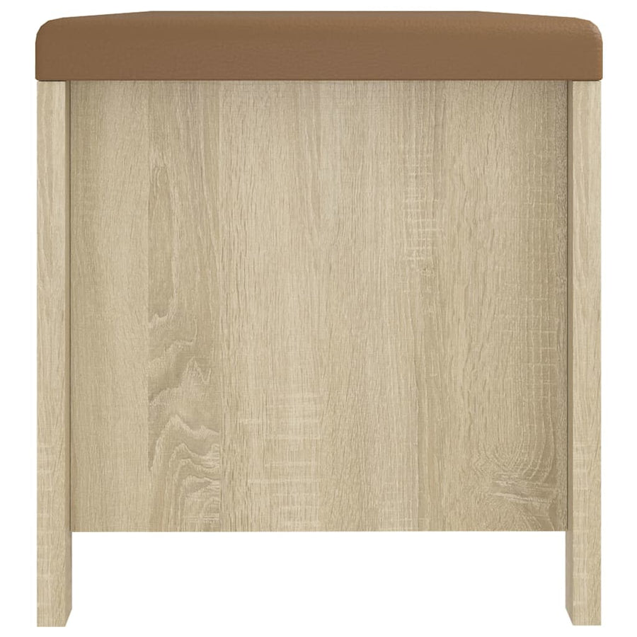 Storage Box with Cushion Sonoma Oak 105x40x45cm Engineered Wood