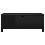 Storage Box with Cushion High Gloss Black 105x40x45 cm Engineered Wood - 45-Degree Angle