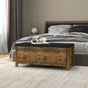 Storage Box with Cushion Smoked Oak 105x40x45cm Engineered Wood