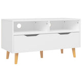 TV Cabinet White 90x40x48.5 cm Engineered Wood - Front View