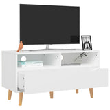 TV Cabinet White 90x40x48.5 cm Engineered Wood - Side View
