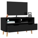 TV Cabinet Black 90x40x48.5 cm Engineered Wood - Side View