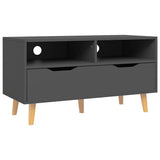 TV Cabinet Grey 90x40x48.5 cm Engineered Wood - Front View