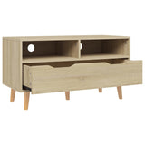 TV Cabinet Sonoma Oak 90x40x48.5 cm Engineered Wood - Top-Down View
