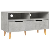 TV Cabinet Concrete Grey 90x40x48.5 cm Engineered Wood - Front View