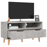 TV Cabinet Concrete Grey 90x40x48.5 cm Engineered Wood - Side View