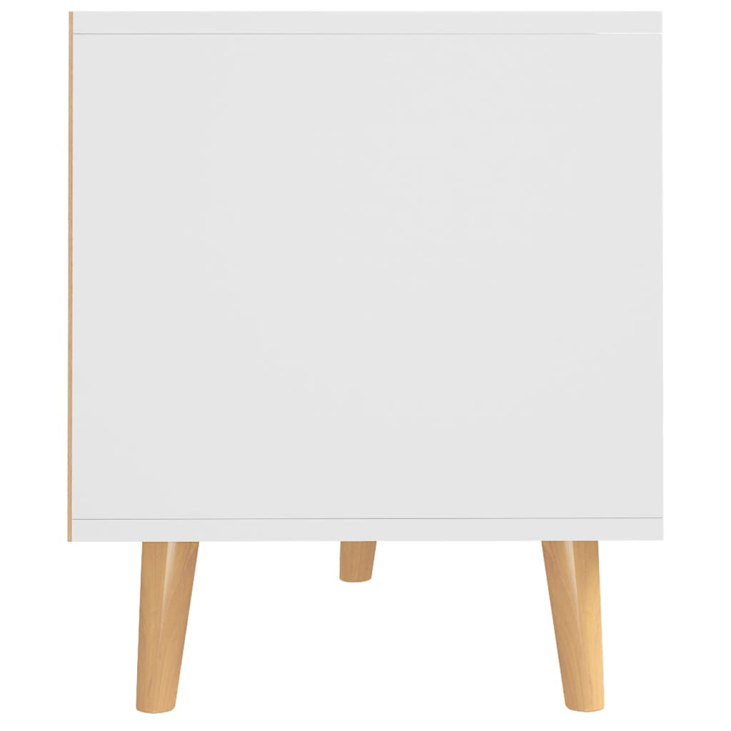 TV Cabinet White and Sonoma Oak 90x40x48.5 cm Engineered Wood