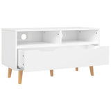 TV Cabinet High Gloss White 90x40x48.5 cm Engineered Wood - Top-Down View