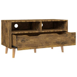 TV Cabinet Smoked Oak 90x40x48.5 cm Engineered Wood - Top-Down View
