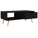Coffee Table Black 100x49.5x43 cm Engineered Wood - Top-Down View