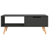 Coffee Table Grey 100x49.5x43 cm Engineered Wood - Side View