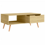 Coffee Table Sonoma Oak 100x49.5x43 cm Engineered Wood - 45-Degree Angle