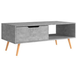 Coffee Table Concrete Grey 100x49.5x43 cm Engineered Wood - Top-Down View