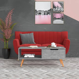 Coffee Table Concrete Grey 100x49.5x43 cm Engineered Wood