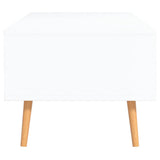 Coffee Table White and Sonoma Oak 100x49.5x43 cm Engineered Wood