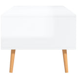 Coffee Table High Gloss White 100x49.5x43 cm Engineered Wood