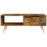Coffee Table Smoked Oak 100x49.5x43 cm Engineered Wood - Side View