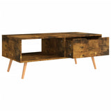 Coffee Table Smoked Oak 100x49.5x43 cm Engineered Wood - 45-Degree Angle