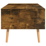 Coffee Table Smoked Oak 100x49.5x43 cm Engineered Wood - Rear View