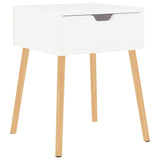 Bedside Cabinet White 40x40x56 cm Engineered Wood - Front View