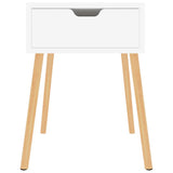 Bedside Cabinet White 40x40x56 cm Engineered Wood - Side View