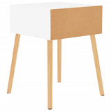 Bedside Cabinet White 40x40x56 cm Engineered Wood - 45-Degree Angle