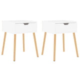 Bedside Cabinets 2 pcs White 40x40x56 cm Engineered Wood