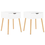 Bedside Cabinets 2 pcs White 40x40x56 cm Engineered Wood