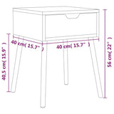Bedside Cabinets 2 pcs White 40x40x56 cm Engineered Wood