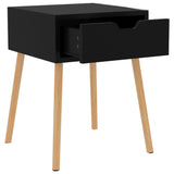 Bedside Cabinet Black 40x40x56 cm Engineered Wood - Rear View