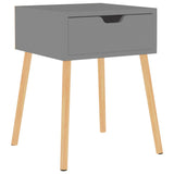 Bedside Cabinet Grey 40x40x56 cm Engineered Wood