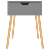 Bedside Cabinets 2 pcs Grey 40x40x56 cm Engineered Wood - Side View