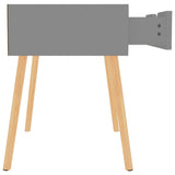 Bedside Cabinets 2 pcs Grey 40x40x56 cm Engineered Wood - Close-Up Angle