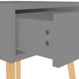 Bedside Cabinets 2 pcs Grey 40x40x56 cm Engineered Wood - Low Angle