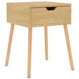 Bedside Cabinet Sonoma Oak 40x40x56 cm Engineered Wood - Front View