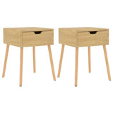 Bedside Cabinets 2 pcs Sonoma Oak 40x40x56 cm Engineered Wood - Front View