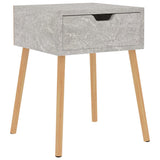 Bedside Cabinet Concrete Grey 40x40x56 cm Engineered Wood - Front View