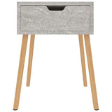 Bedside Cabinet Concrete Grey 40x40x56 cm Engineered Wood - Side View