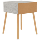 Bedside Cabinet Concrete Grey 40x40x56 cm Engineered Wood - 45-Degree Angle