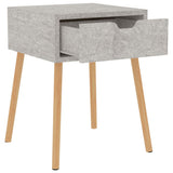 Bedside Cabinets 2 pcs Concrete Grey 40x40x56 cm Engineered Wood - Rear View