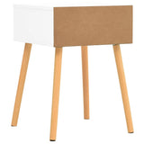 Bedside Cabinet White & Sonoma Oak 40x40x56 cm Engineered Wood - 45-Degree Angle