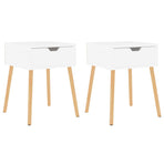 Bedside Cabinets 2 pcs High Gloss White 40x40x56 cm Engineered Wood