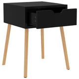 Bedside Cabinet High Gloss Black 40x40x56 cm Engineered Wood - Rear View