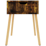 Bedside Cabinet Smoked Oak 40x40x56 cm Engineered Wood - Side View
