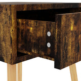 Bedside Cabinet Smoked Oak 40x40x56 cm Engineered Wood - Low Angle